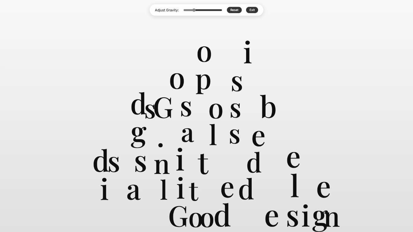 Typogravity